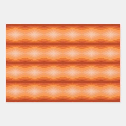 Schaduwen van Oranje geometrische Abstracte kunst Inpakpapier Vel (Voorkant)