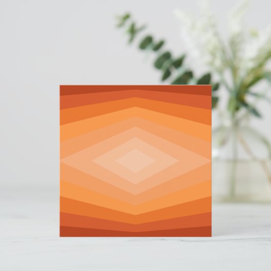 Schaduwen van Oranje geometrische Abstracte kunst Kaart (Staand voorkant)