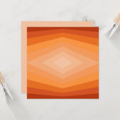 Schaduwen van Oranje geometrische Abstracte kunst Kaart (Voorkant / Achterkant in situ)