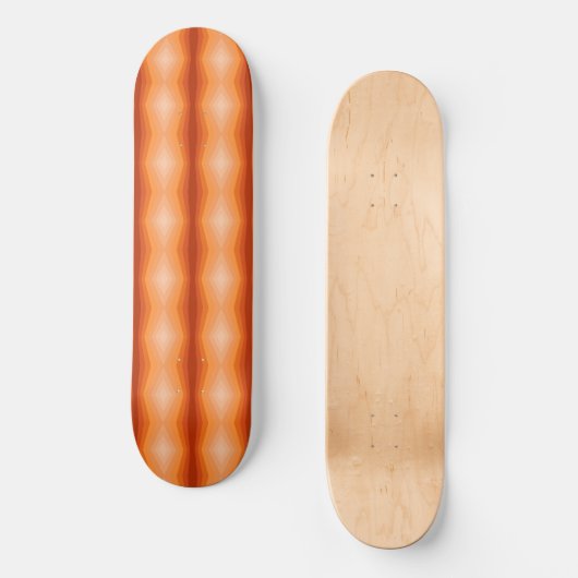 Schaduwen van Oranje geometrische Abstracte kunst Skateboard (Voorkant)