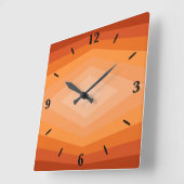 Schaduwen van Oranje geometrische Abstracte kunst Vierkante Klok (Hoek)