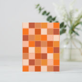 Schaduwen van Oranje Vierkanten Briefkaart (Staand voorkant)