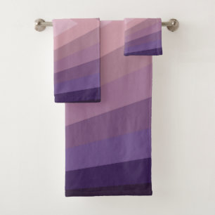 Schaduwen van Paarse geometrische Abstracte kunst Bad Handdoek