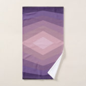 Schaduwen van Paarse geometrische Abstracte kunst Bad Handdoek (Handdoek)