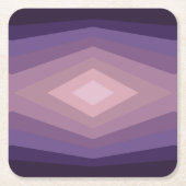 Schaduwen van Paarse geometrische Abstracte kunst Vierkante Kartonnen Onderzetter (Voorkant)
