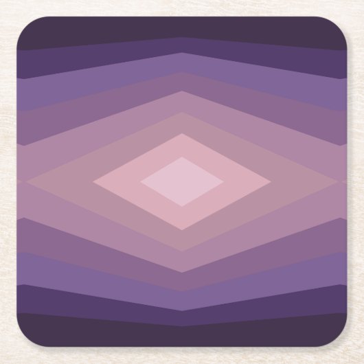 Schaduwen van Paarse geometrische Abstracte kunst Vierkante Kartonnen Onderzetter (Voorkant)