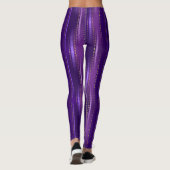 Schaduwen van Paarse strepen met goud Leggings (Achterkant)