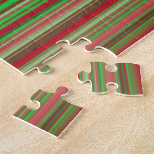 Schaduwen van rood en groen legpuzzel (Zijkant)