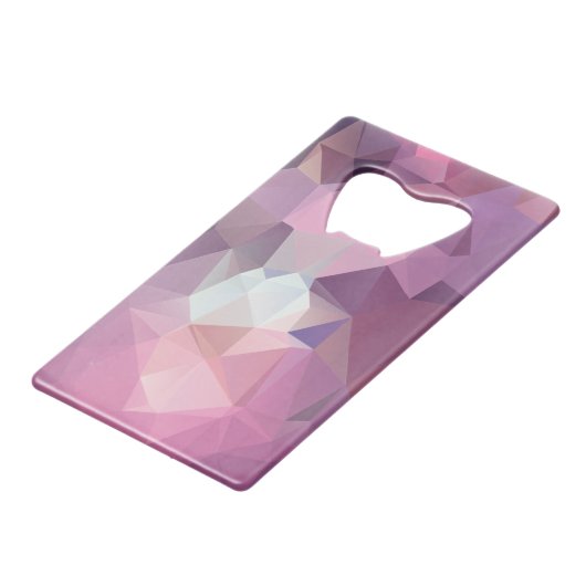 Schaduwen van roze Abstracte piramide Kredietkaart Flessenopener (Voorkant Gekanteld)