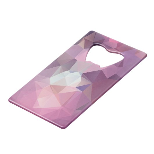 Schaduwen van roze Abstracte piramide Kredietkaart Flessenopener (Achterkant Gekanteld)
