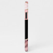 Schaduwen van roze Agate & Gold Glitter - Monogram iPhone Hoesje (Rechterkant)