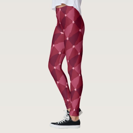 Schaduwen van roze bomen Kerstmis pyjama broek Leggings (Links)