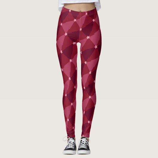 Schaduwen van roze bomen Kerstmis pyjama broek Leggings (Voorkant)