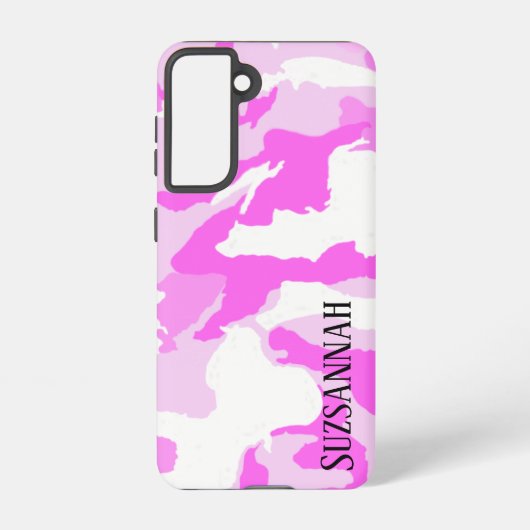 Schaduwen van roze en witte Camouflage Samsung Galaxy Hoesje (Achterkant)