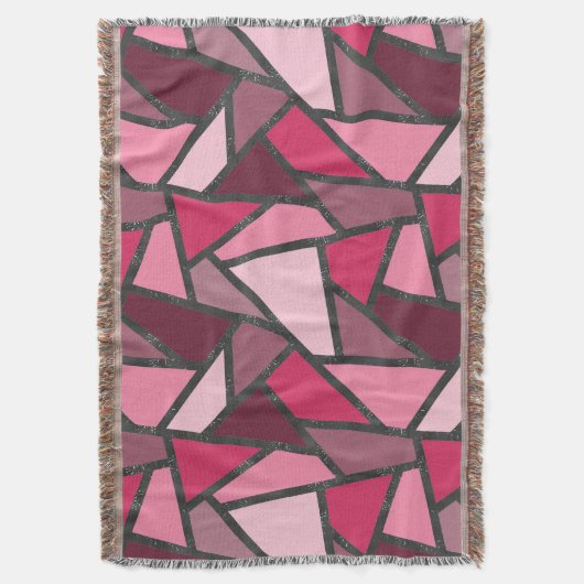 Schaduwen van roze gekleurd glas deken (Voorkant Verticaal)