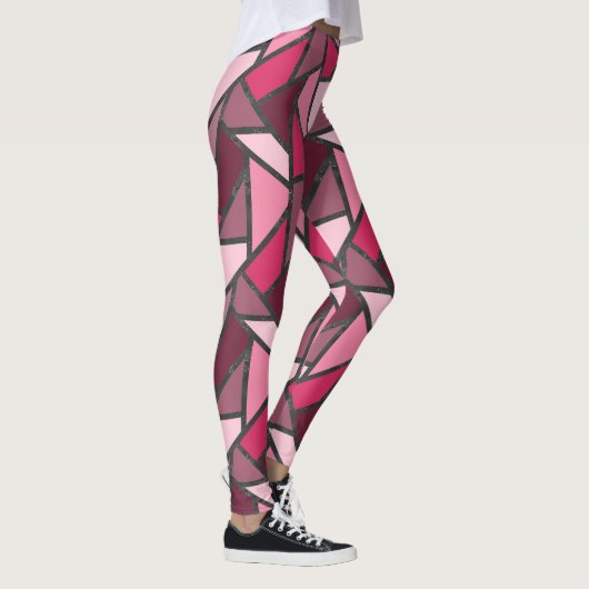 Schaduwen van roze gekleurd glas leggings (Rechts)