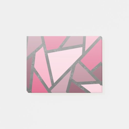 Schaduwen van roze gekleurd glas post-it® notes (Voorkant)