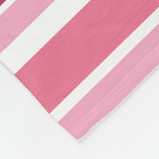 Schaduwen van roze strepen fleece deken (Hoek)