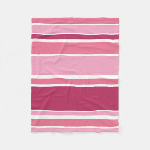 Schaduwen van roze strepen fleece deken