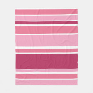 Schaduwen van roze strepen fleece deken