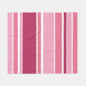 Schaduwen van roze strepen fleece deken (Voorkant (Horizontaal))