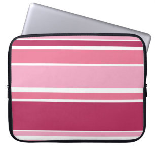 Schaduwen van roze strepen laptop sleeve