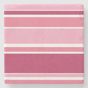 Schaduwen van roze strepen stenen onderzetter