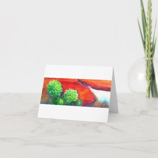 Schaduwen van Woestijn Succulents Kaart (Voorkant)