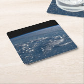Schaduwen van wolken over het Filipijnse Zee Vierkante Kartonnen Onderzetter (Schuin)