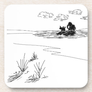 schaduwen voor donkey en olifant drankjes onderzetter