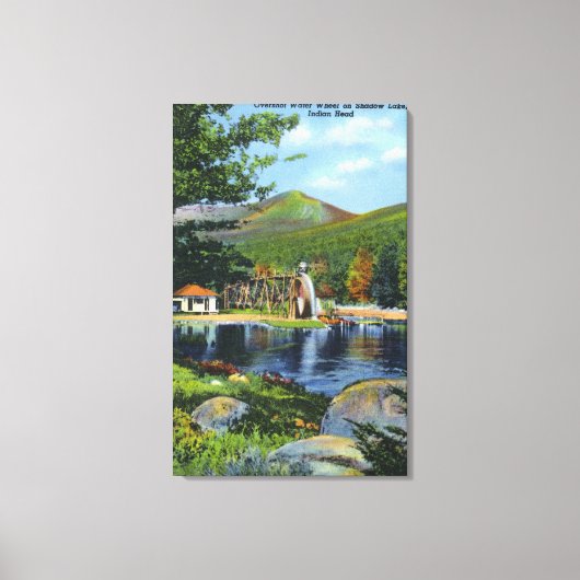 Schaduwmeer Overshot Uitzicht waterwiel Canvas Afdruk (Voorkant)