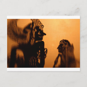 Schaduwpoppen Wayang kulit Briefkaart