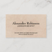 Schaduwrijke bomen en gesneden graslandschap visitekaartje (Achterkant)