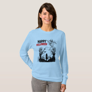 Schaduwrijke geesten verzamelen lichtblauw t-shirt
