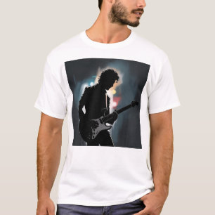 Schaduwspeler – Mysterious Electric Guitar Silhoue T-shirt