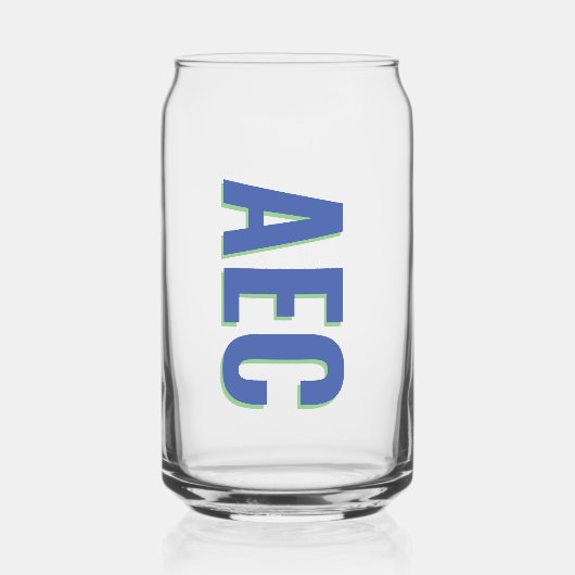 Schaduwtekst Drie Initiaal Modern Monogram Blikvorm Glas (Voorkant)