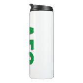 Schaduwtekst Drie Initiaal Modern Monogram Thermosbeker (Geroteerd rechts)