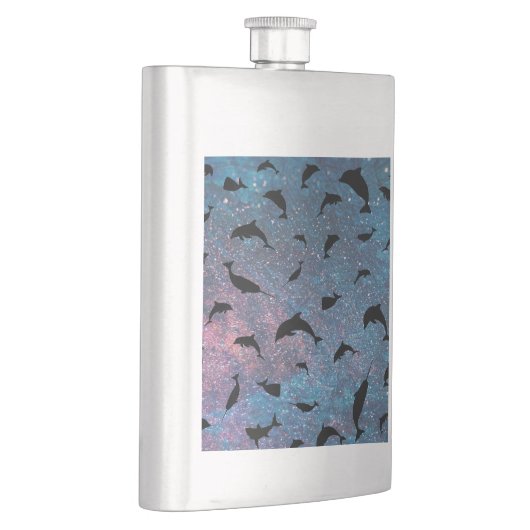 Schaduwvis haai walvis gradiënt kleurrijk sterrens flacon (Rechts)