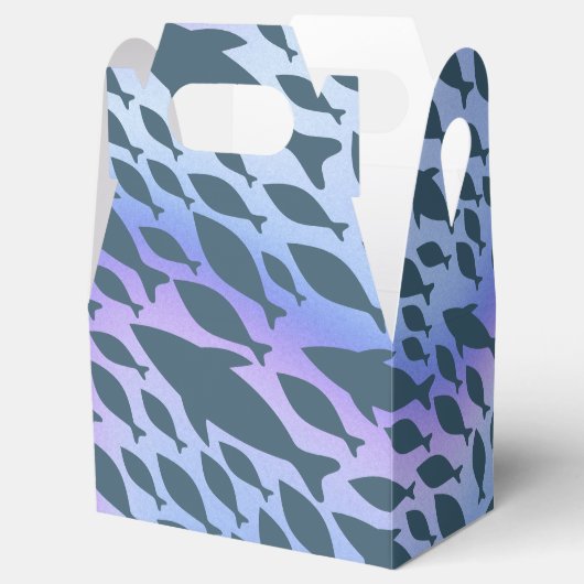 Schaduwvis Haai Walvis op gradiënt melkwegstelsel Bedankdoosjes (Geopend)