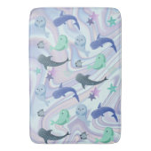 Schaduwvis zeehond walvis op gradiënt melkweg badmat (Voorkant Verticaal)