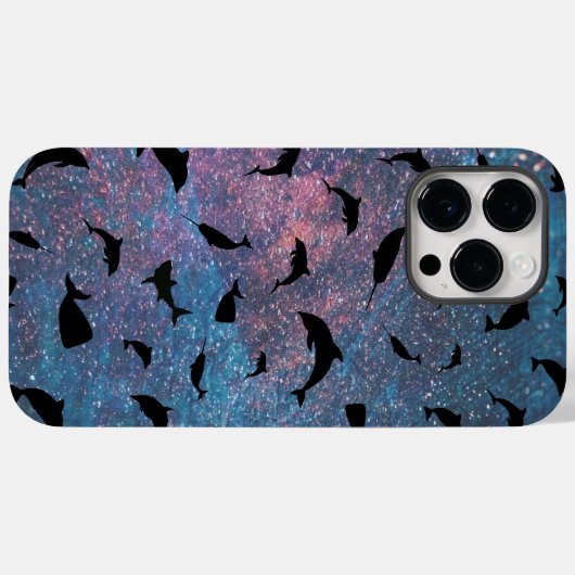 schaduwvishaai op gradiëntmelkweg Case-Mate iPhone case (Achterkant (horizontaal))