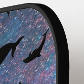 schaduwvishaai op gradiëntmelkweg pickleball paddle (Links Detail)