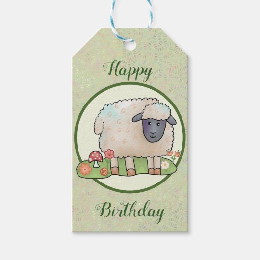 Schaf auf der Weide Cadeaulabel (Voorkant)