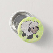 Schaf mit Maus Ronde Button 3,2 Cm (Voorkant /achterkant)