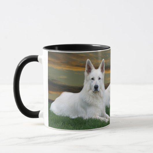 Schäferhunde Black & White Tasse Mok (Links)