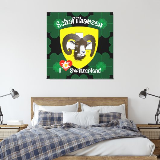 Schaffhausen - Schweiz - Suisse - Leinwand Canvas Afdruk (Insitu (Slaapkamer))