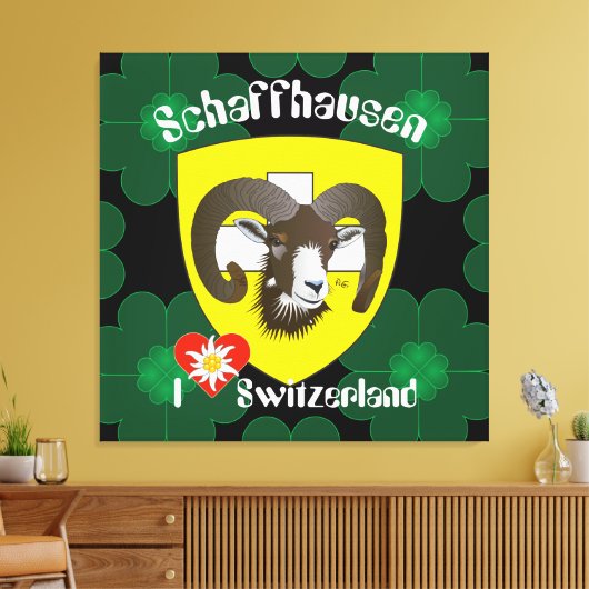 Schaffhausen - Schweiz - Suisse - Leinwand Canvas Afdruk (Insitu (Woonkamer))