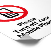 Schakel het poster mobiele telefoons uit (Hoek)