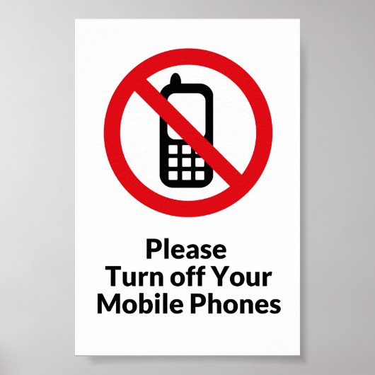 Schakel het poster mobiele telefoons uit (Voorkant)