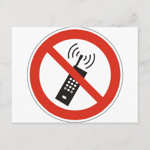 Schakel uw mobiele telefoon uit briefkaart